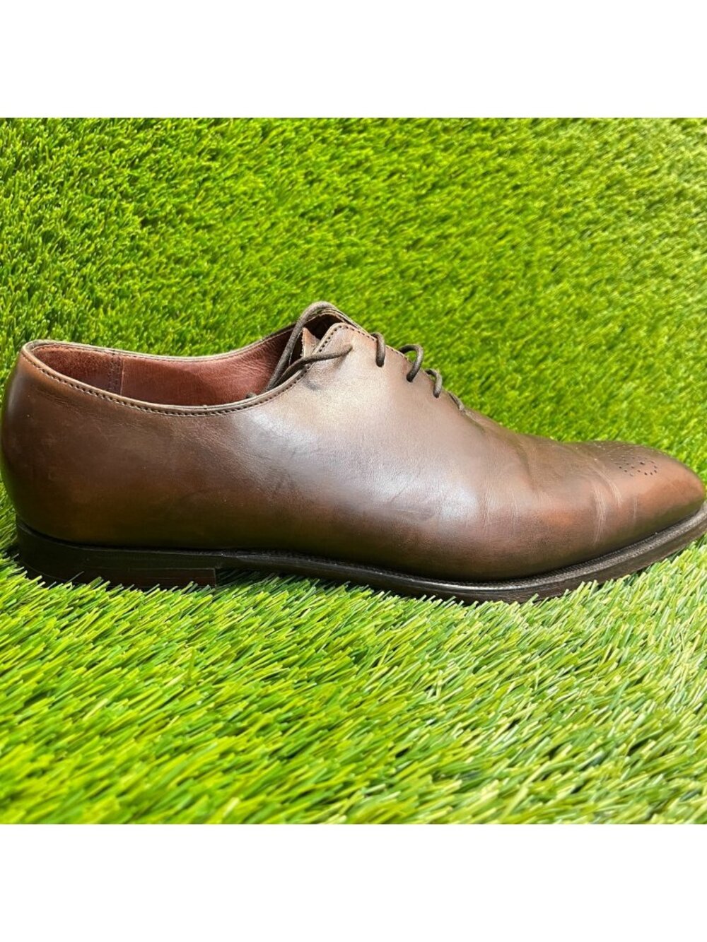 Crockett & Jones Weymouth Mens Size 9.5E Brown Classic Wholecut Oxford Shoes